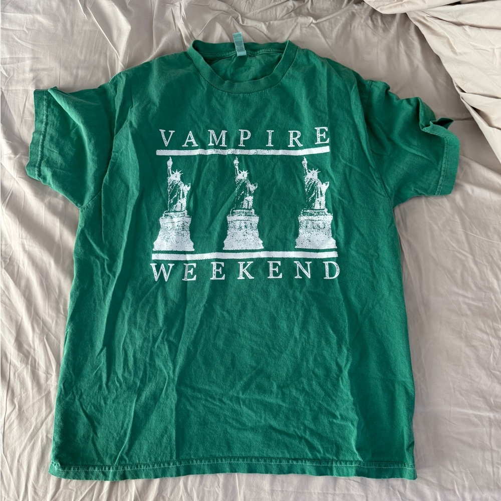 Vampire Weekend green statue of liberty T-shirt